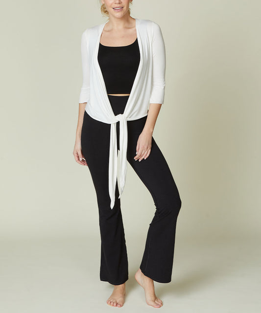 Bamboo Tie Front Bolero Shrug