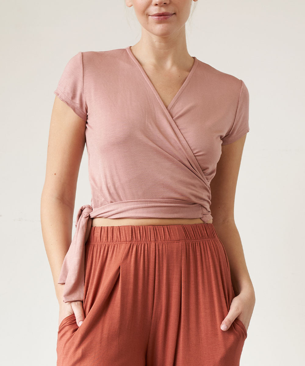 Ally Bamboo Wrap Crop Top