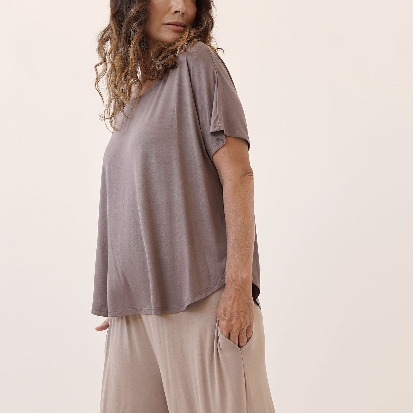 Calini Bamboo Dolman Sleeve Top