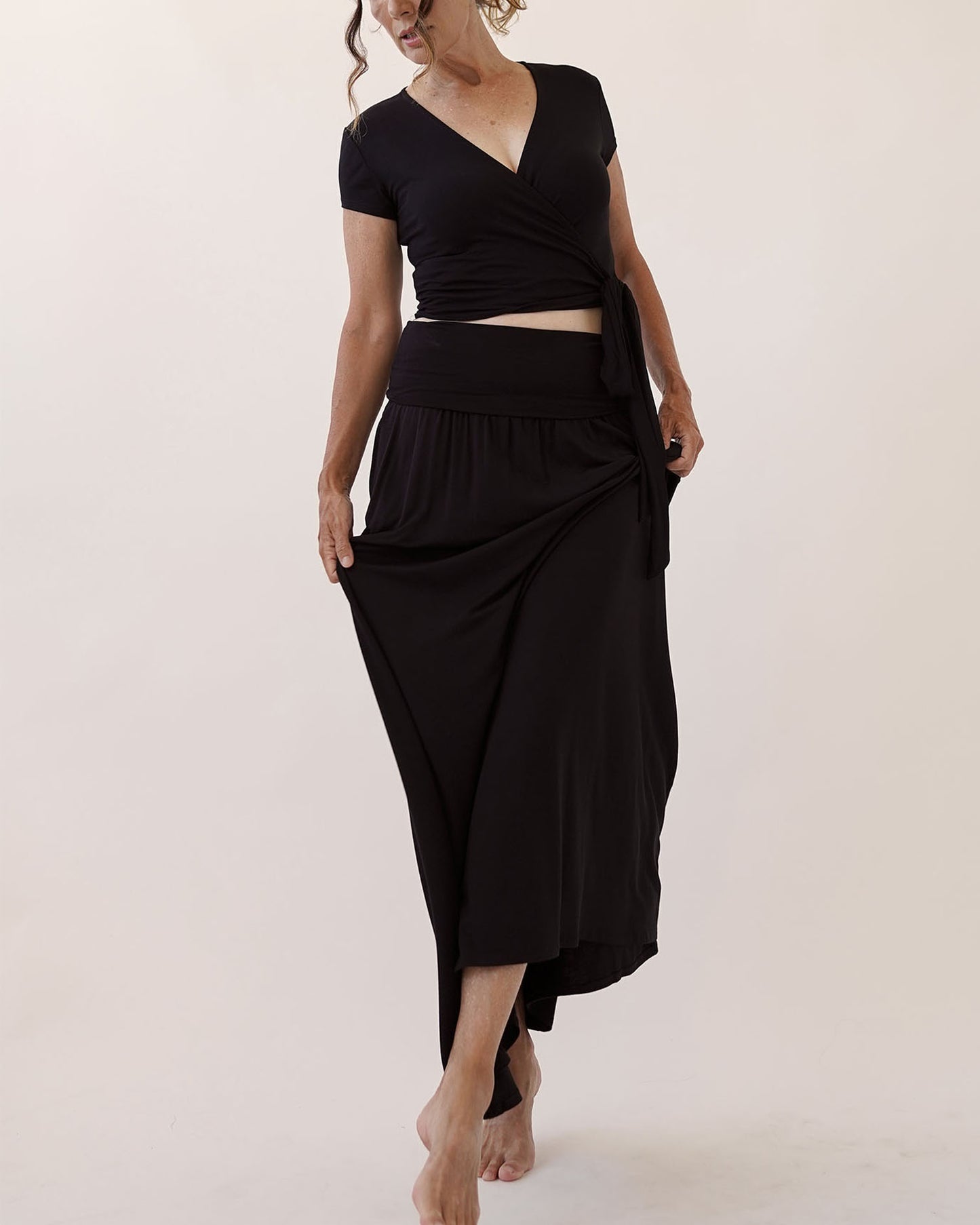 Ally Bamboo Wrap Crop Top