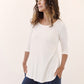 A bamboo ivory elbow tunic tshirt