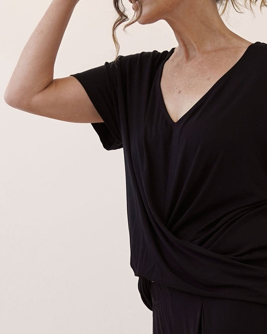 Bamboo Twist Front Dolman Top
