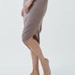 A bamboo short sleeve, asymmetric, with pockets, below knee length dress, and relaxed hemline design, Summer, Loungewear